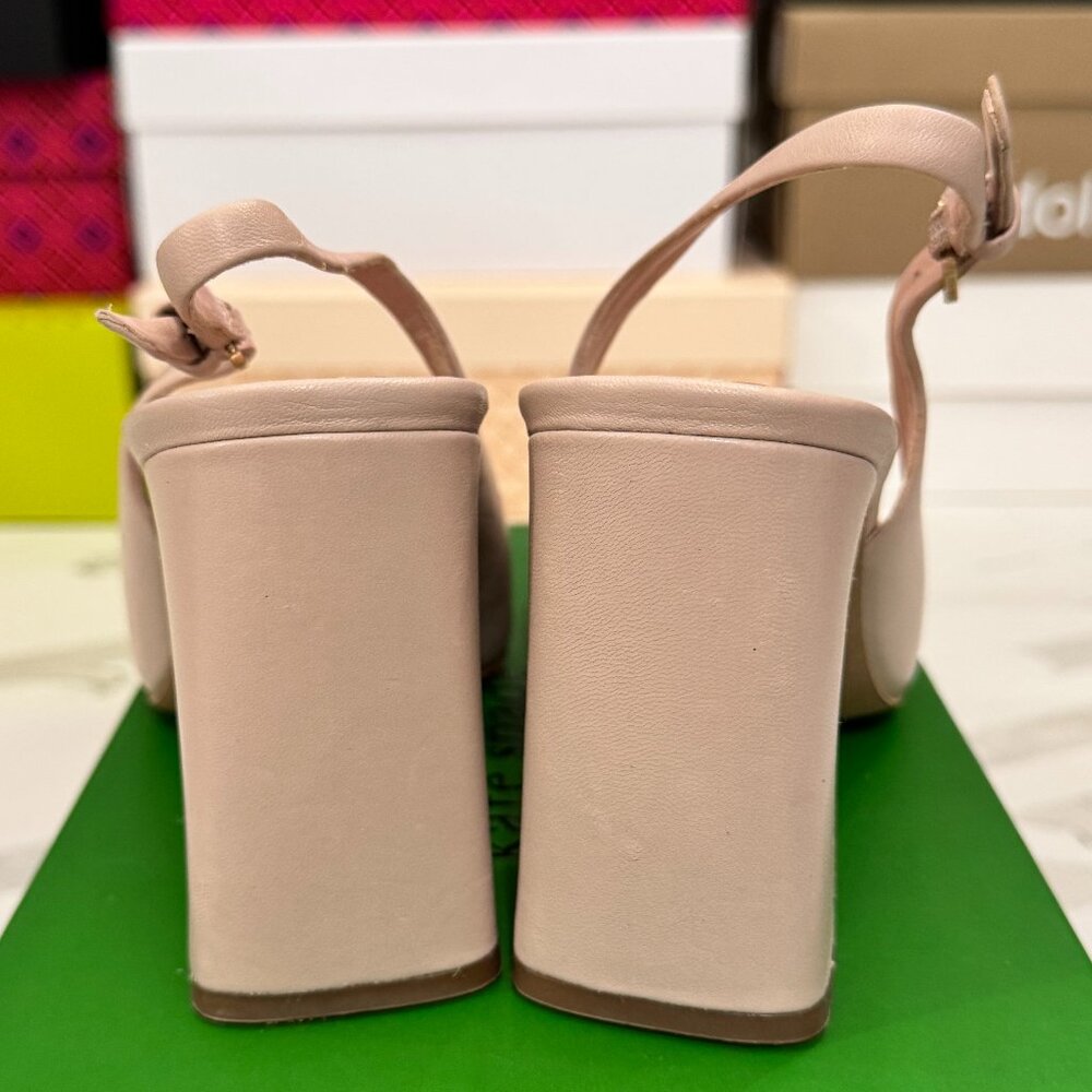 Kate Spade Bowdie Slingback Pumps Pale Vellum - Picture 9 of 12